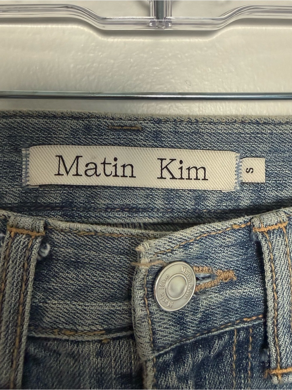 Matin Kim Y2K Flare Side Snap Faded Bootcut Jeans - Picture 4 of 10